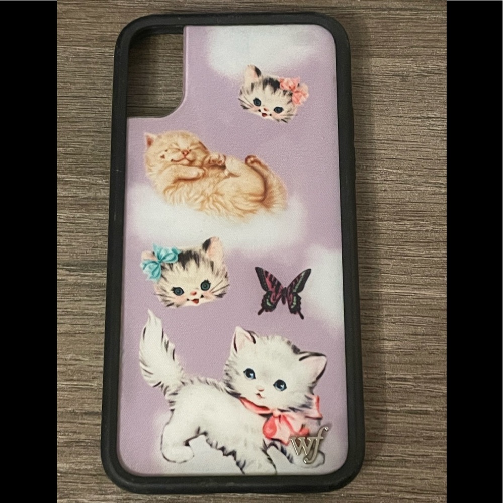💜💗🤍kitten wildflower case!! iphone x!!💜💗🤍